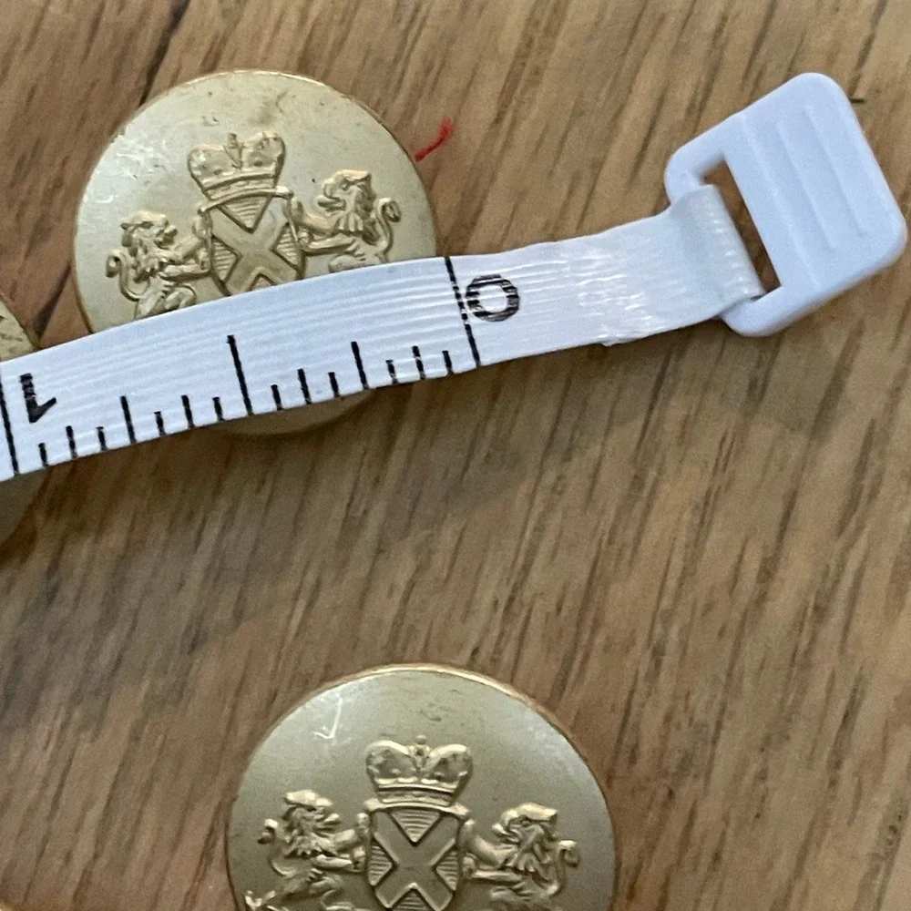 VTG Brooks Brothers Gold Crest Buttons Full Set‎ Lion Crown Military Replacement